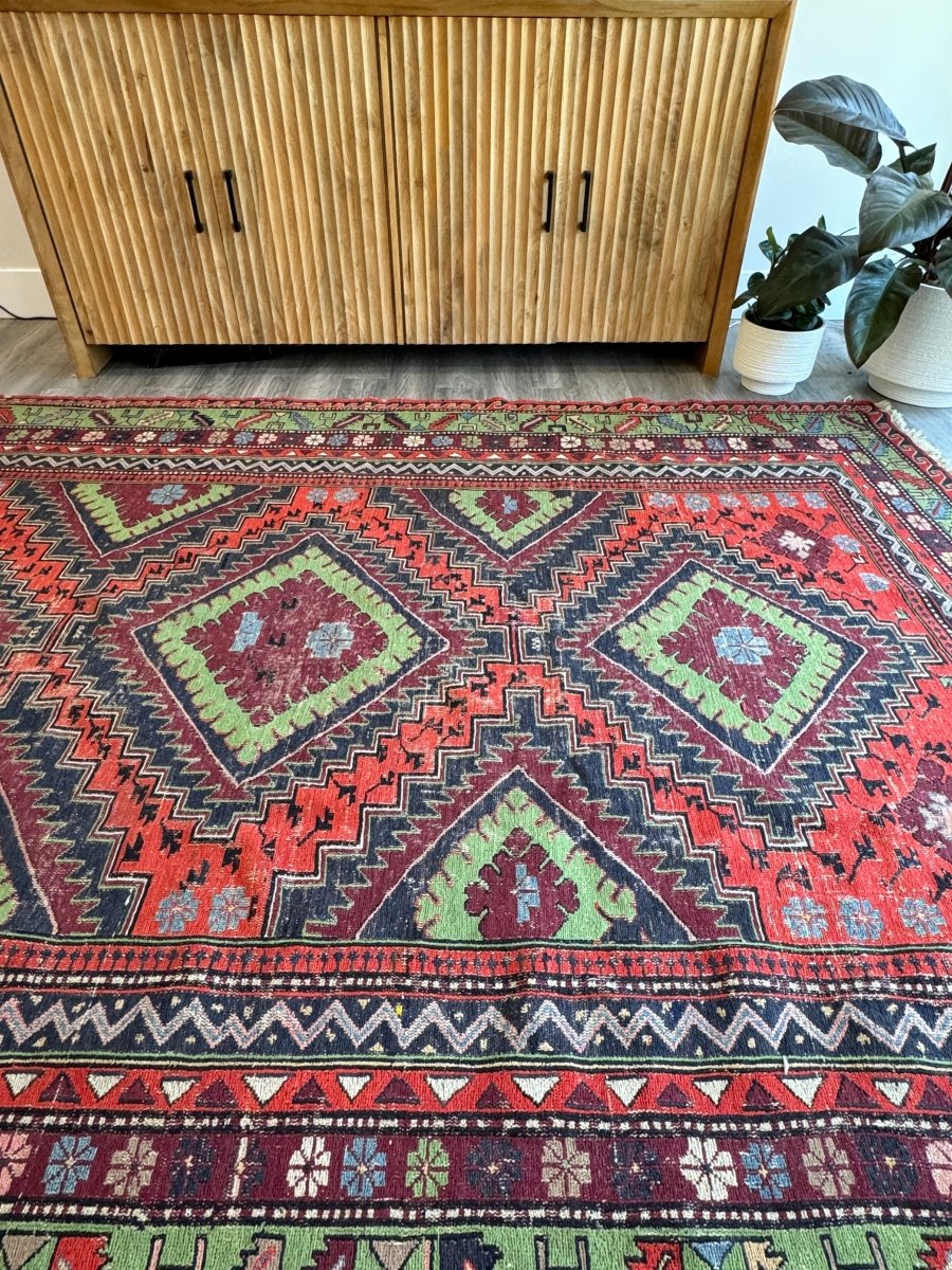 Caucasian Soumak Rug | 5' 11" x 10'