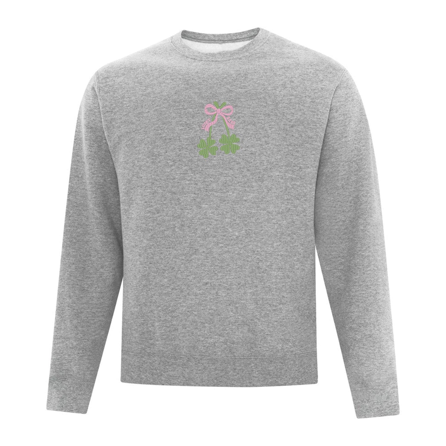 Crewneck "Lucky Babe" brodé