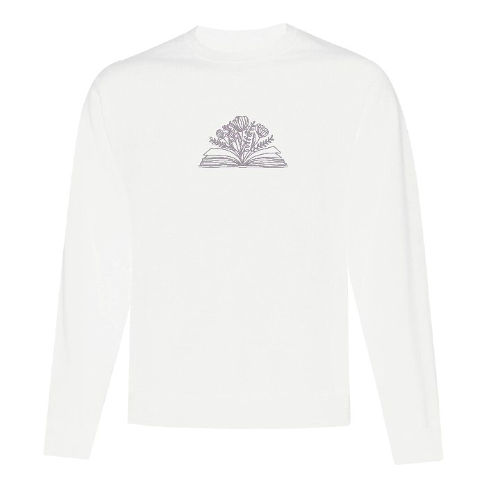 Crewneck Blooming Book brodé