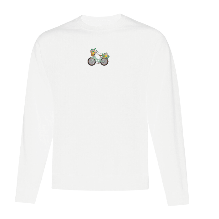 Crewneck Floral Bike brodé