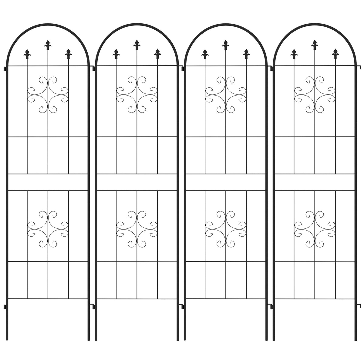 Metal Trellis Set of 2, Garden Trellis for Climbing Plants Support Frames, Arrow Design