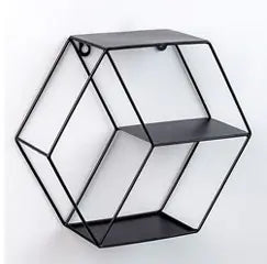 Hexagonal Wall Shelf - Wall Decor and Storage Rack