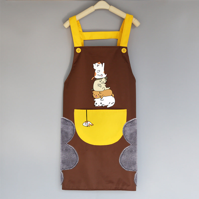 Cute Japanese Female Korean Version Home Adult Kitchen Water And Oil Working Man