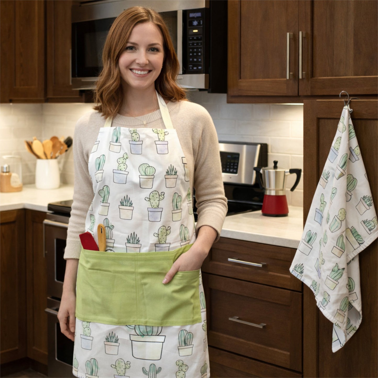 Desert Haze-Cacti in Watercolors: 3 Tea Towels