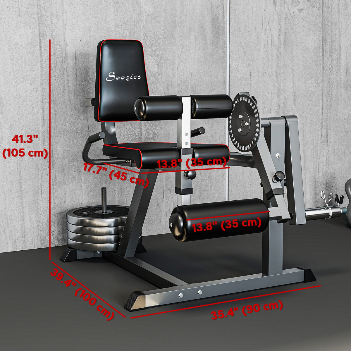 Leg Extension Machine Adjustable Leg Extension and Curl Machine with Plate Loaded for Leg Extension