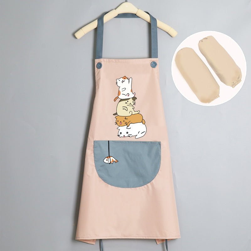 Cute Japanese Female Korean Version Home Adult Kitchen Water And Oil Working Man