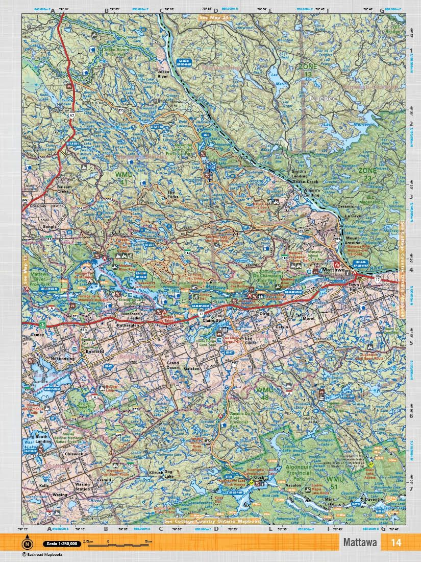 Backroad Mapbooks Northeastern Ontario - Spiral Book 5th Edition