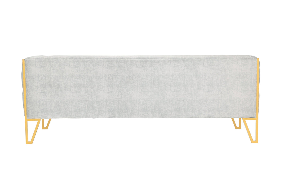 Vector 3-Seater Sofa - Grey/Gold