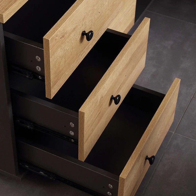 Ghent Executive Desk with Integrated Side Cabinet