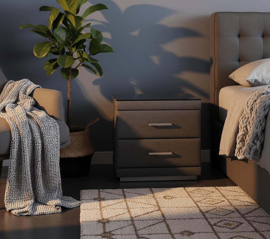 GNS550 Two-Drawer Bedside Table