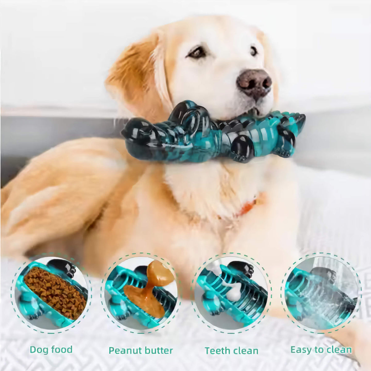 Croc‑Style Heavy‑Duty Chew Toy for Aggressive‑Chewer Dogs; Built to Last