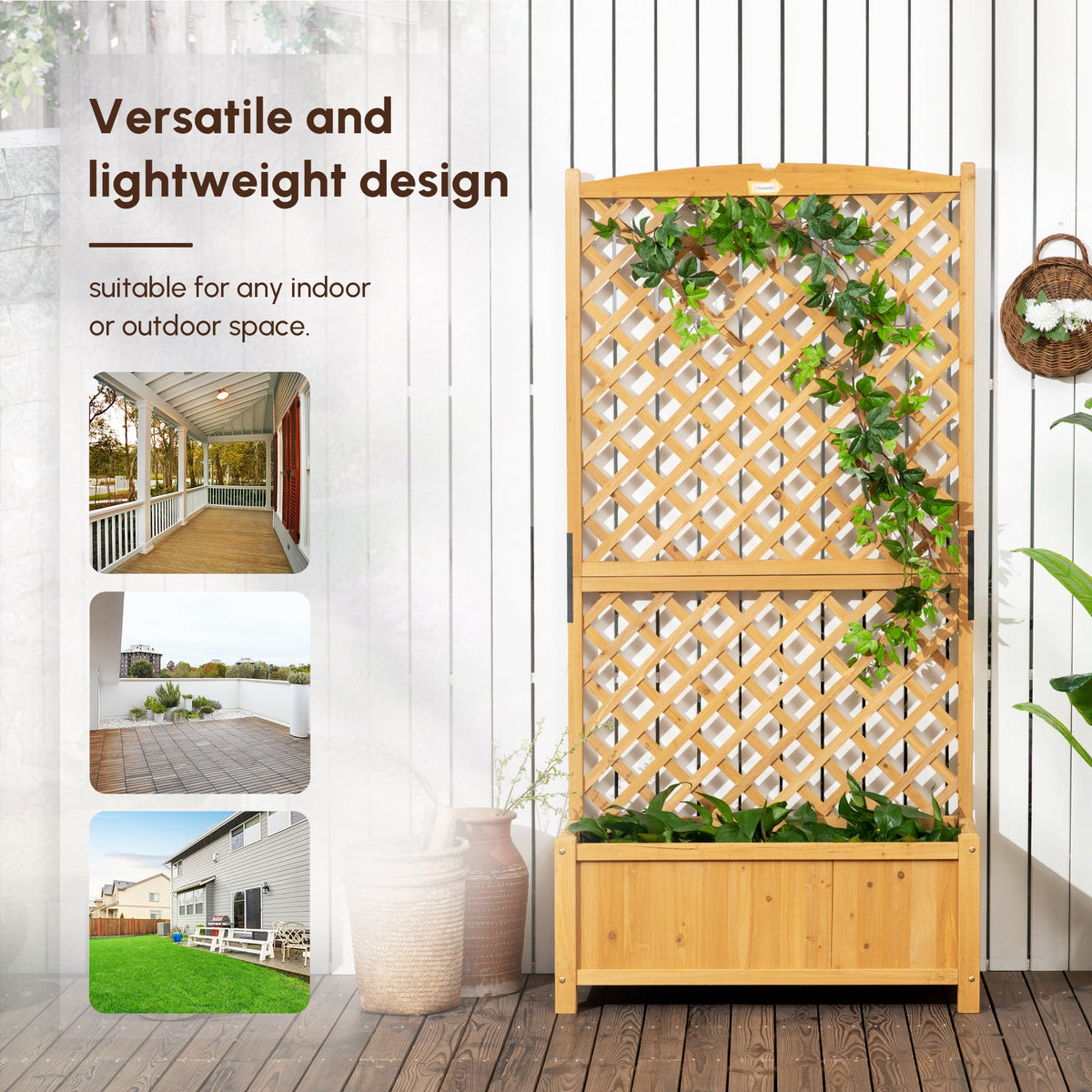Galvanized Raised Garden Bed, Steel Outdoor Planters with Reinforced Rods, 71" x 35" x 23", Rustic Brown