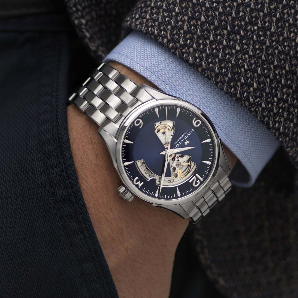 Hamilton Jazzmaster Open Heart Watch H32705141