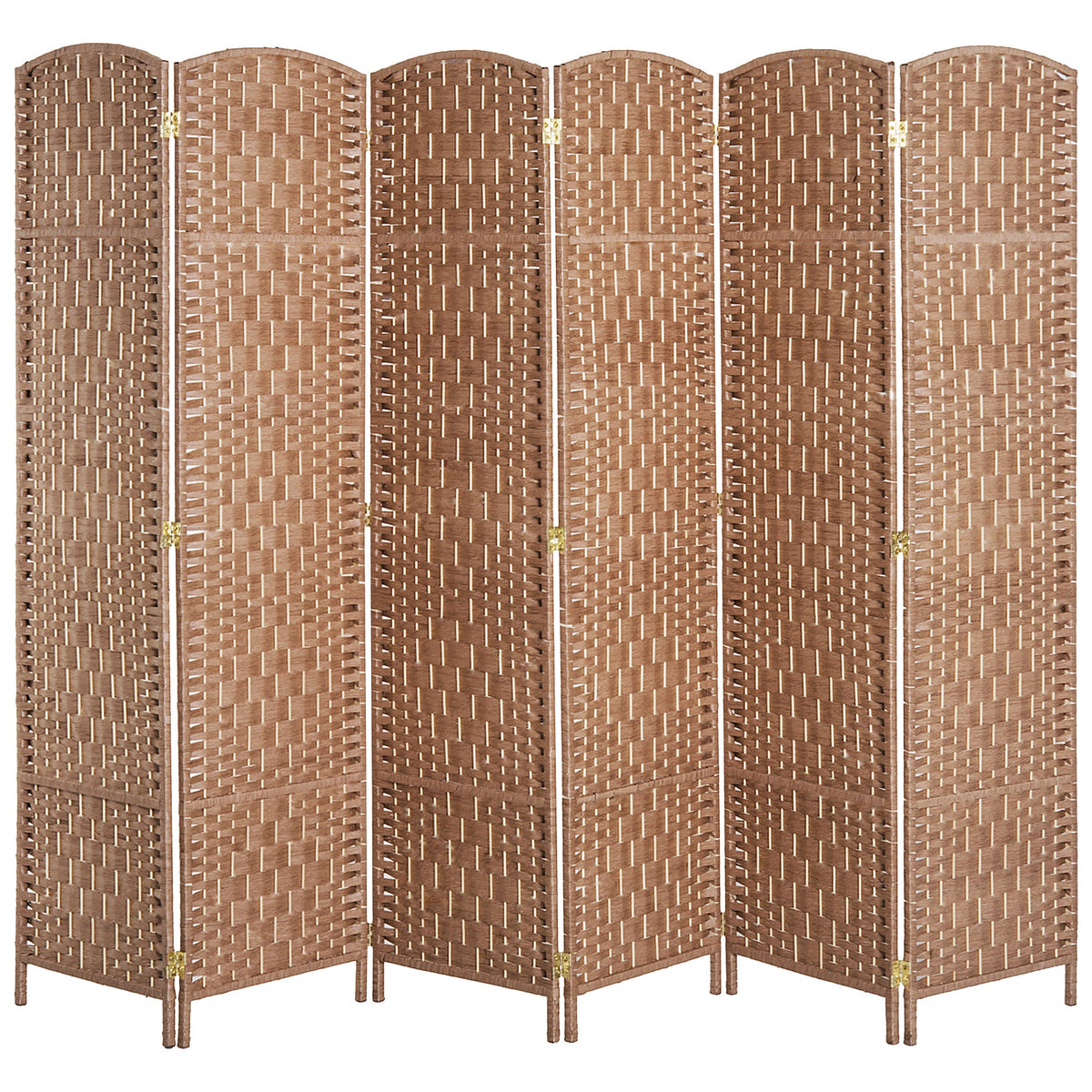 6ft Folding Room Divider, 3 Panel Wall Partition with Wooden Frame for Bedroom, Home Office, Natural