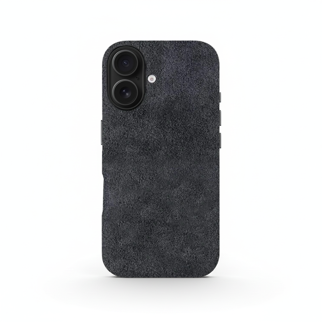 Grey Alcantara Case For iPhone 16