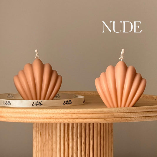 Scallop Shell Candle: Summer Home Decor, Vegan Soy Wax