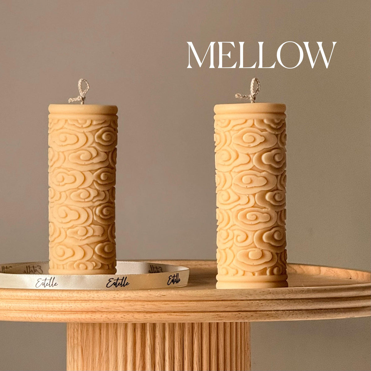 Clouds Pillar Candle | Handmade Decorative Candle