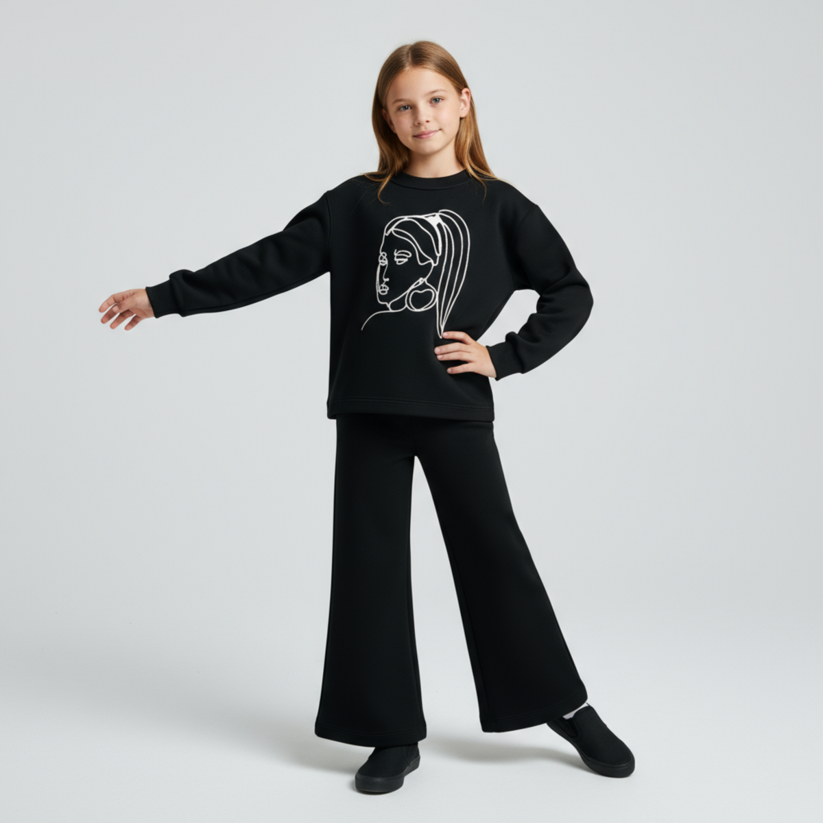 Stylish Flare Girls Cotton Set