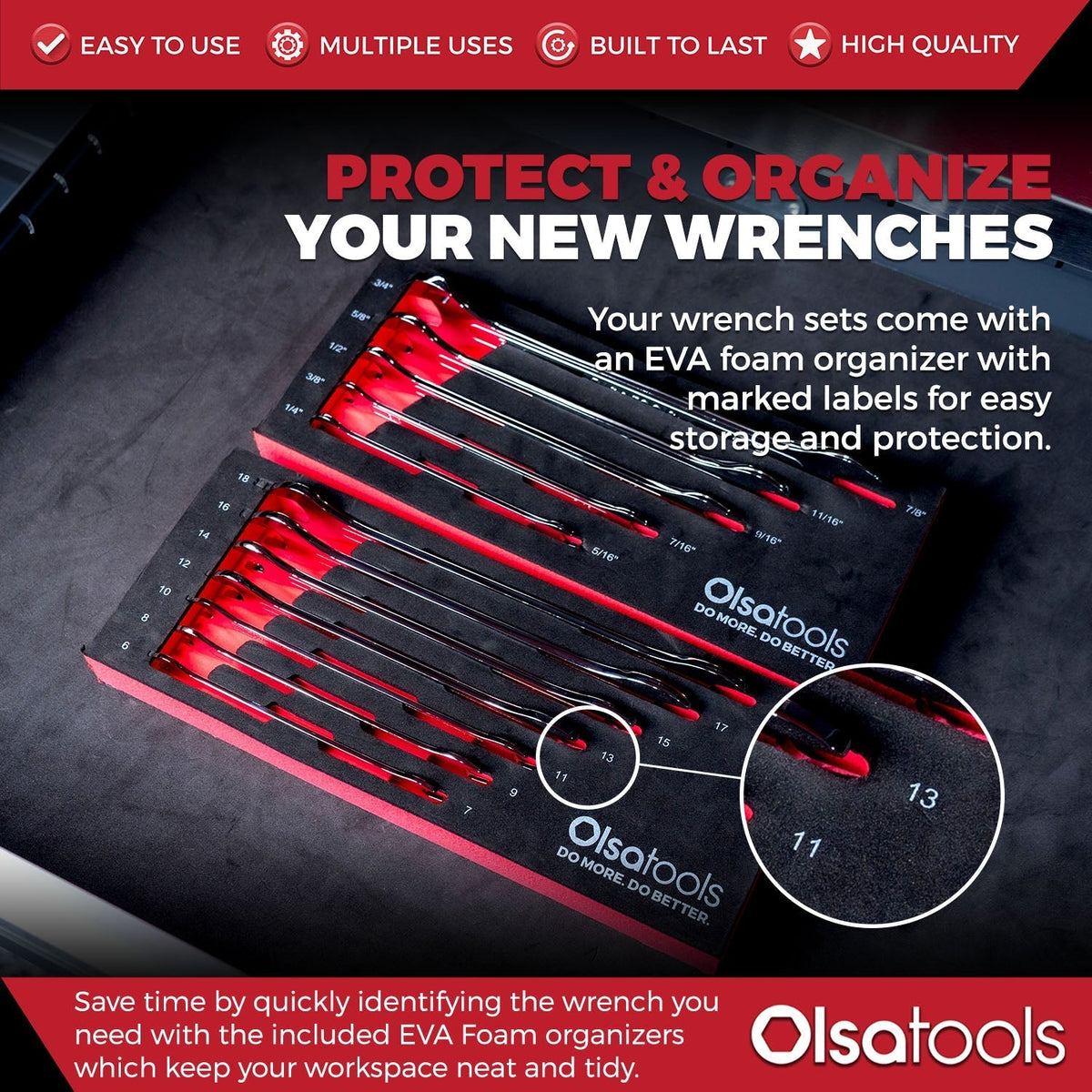 Slim Profile Wrench Set