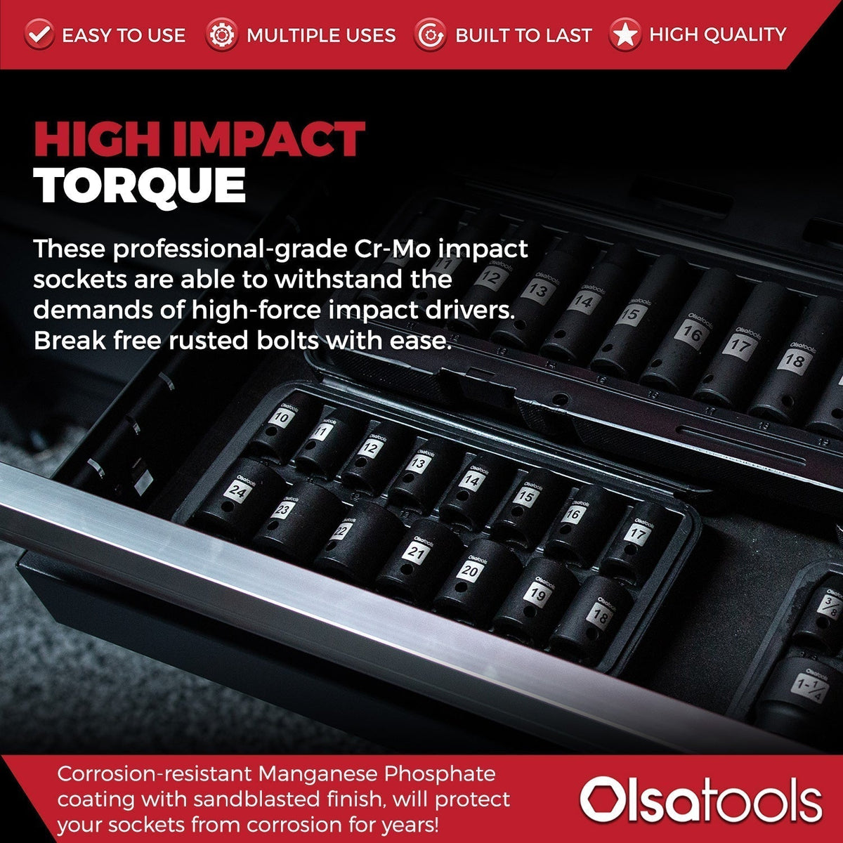 Cr-Mo Impact Sockets