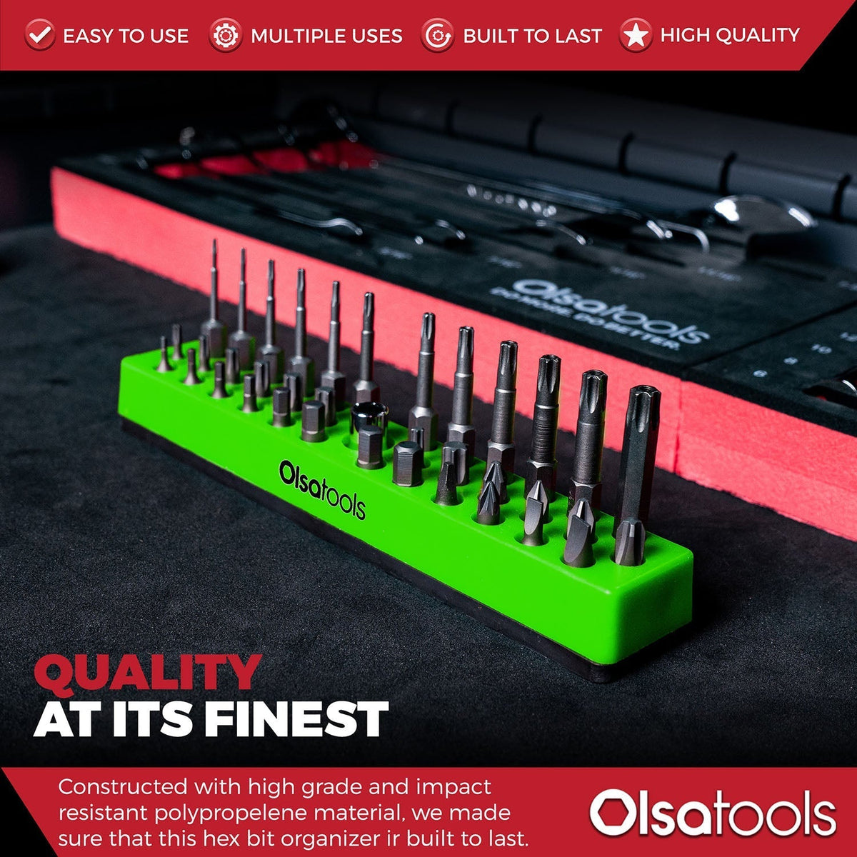 Magnetic Hex 1/4" Bit Organizer