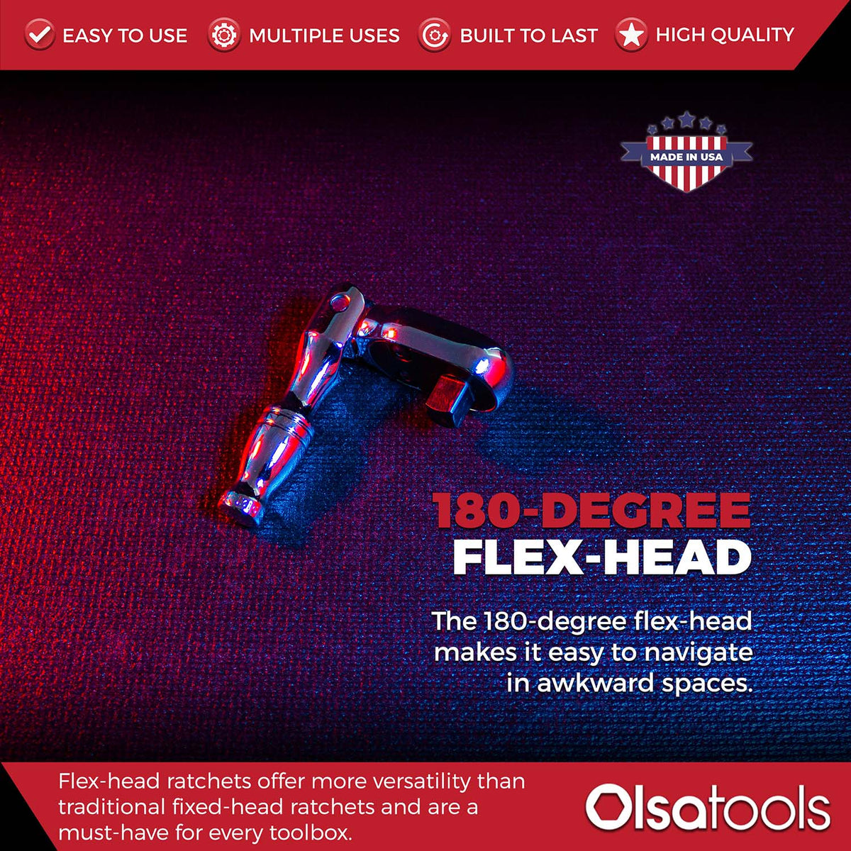 Flex Head Ratchet - 90 Tooth