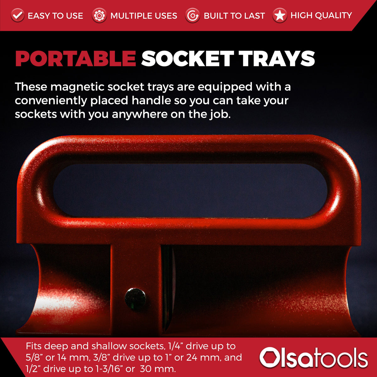 Magnetic Portable Socket Organizer Tray