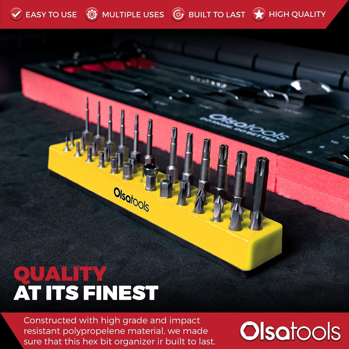 Magnetic Hex 1/4" Bit Organizer