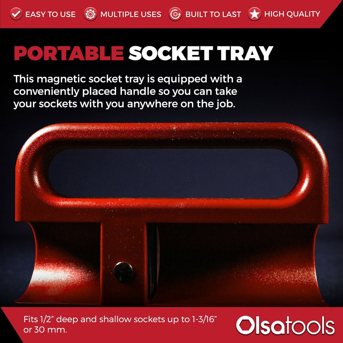 Magnetic Portable Socket Organizer Tray