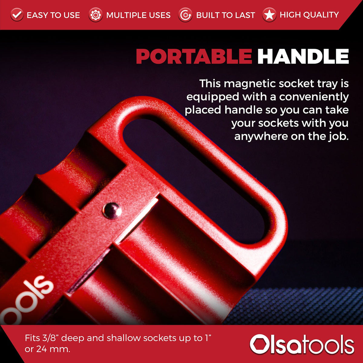 Magnetic Portable Socket Organizer Tray