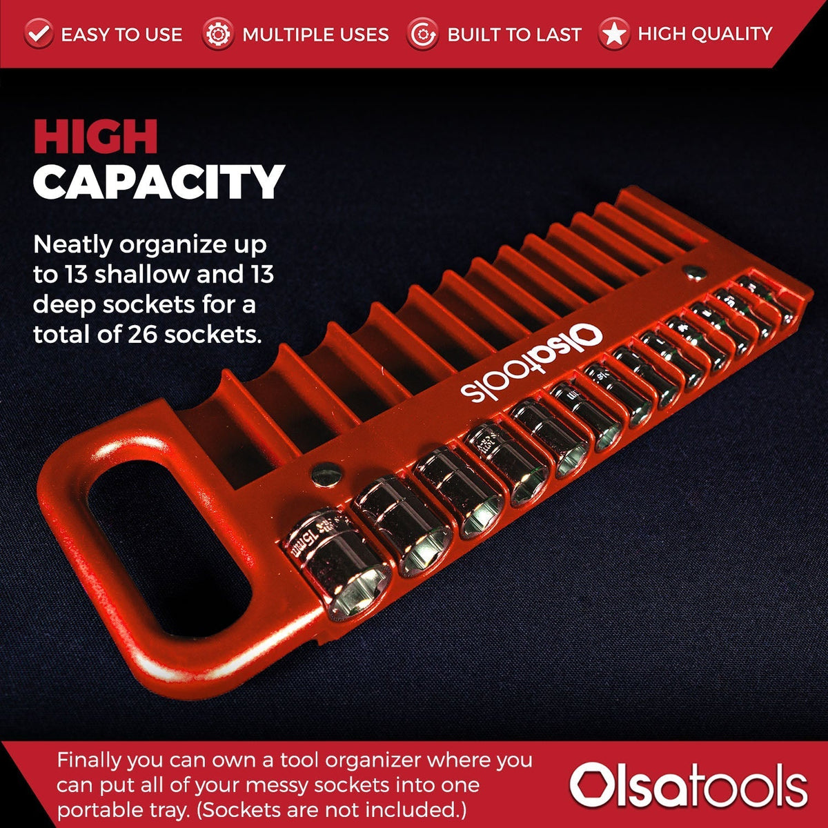 Magnetic Portable Socket Organizer Tray
