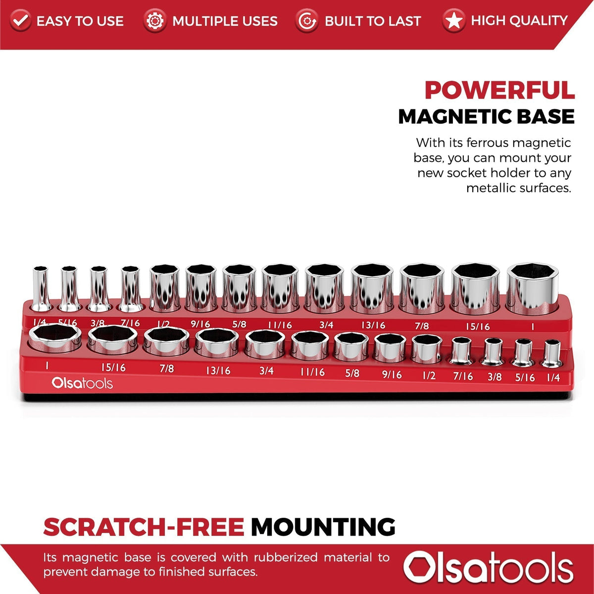 2-Row Magnetic Socket Holders
