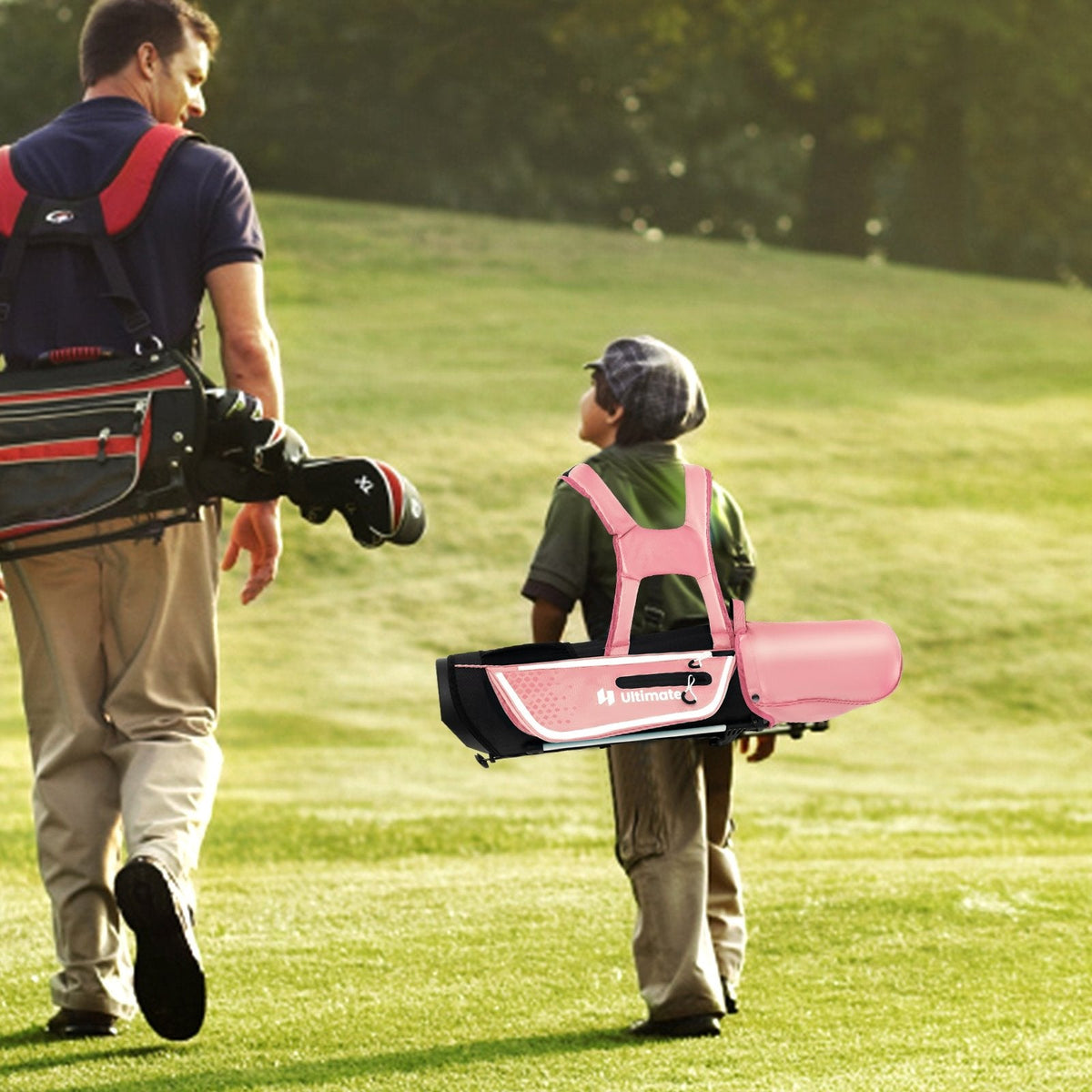 Junior Complete Golf Club Set Right Hand with Rain Hood for Kids-Blue