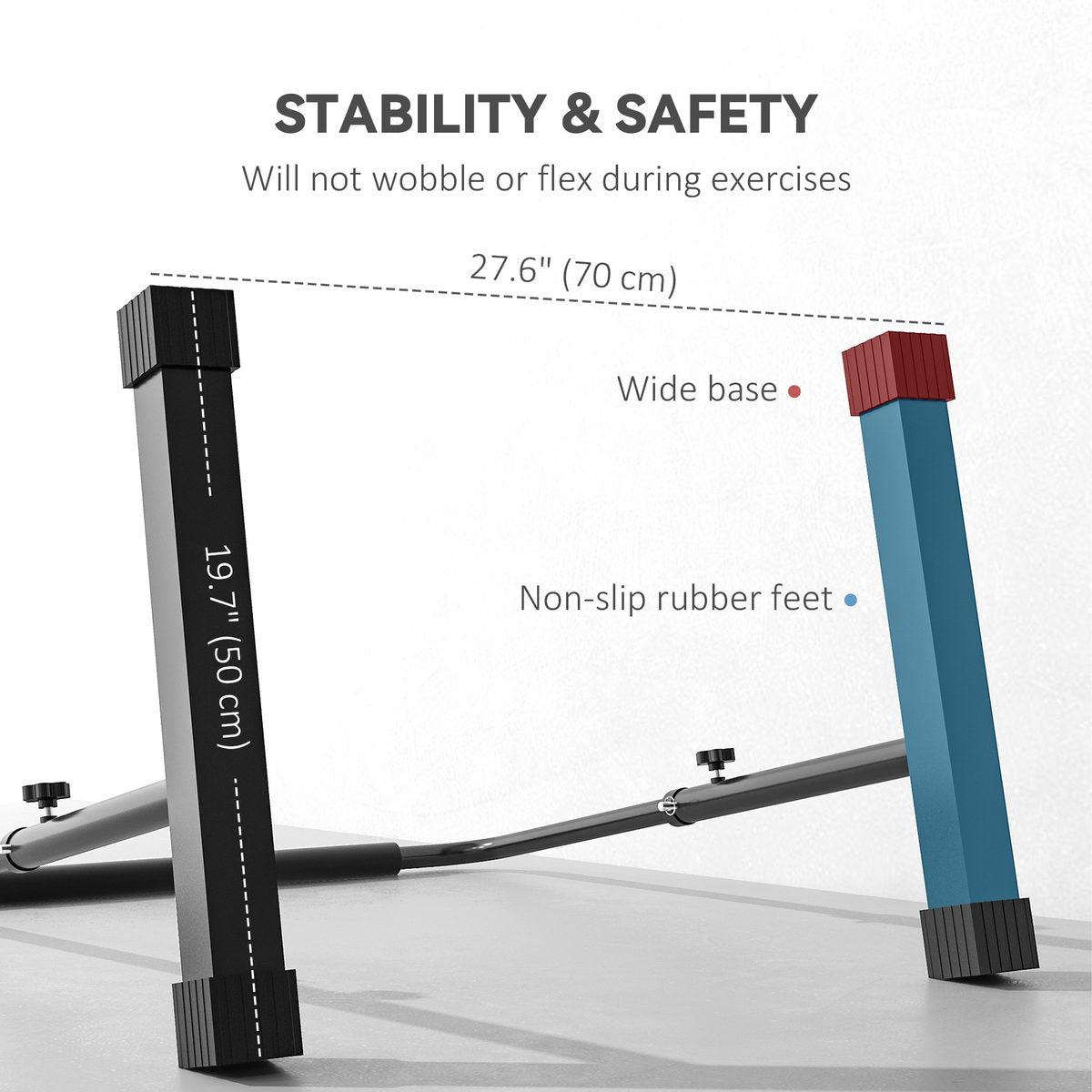 Push Up Bars, Adjustable Dip Station Parallel Bars with 4 Height Levels for Home Gym Fitness Workout