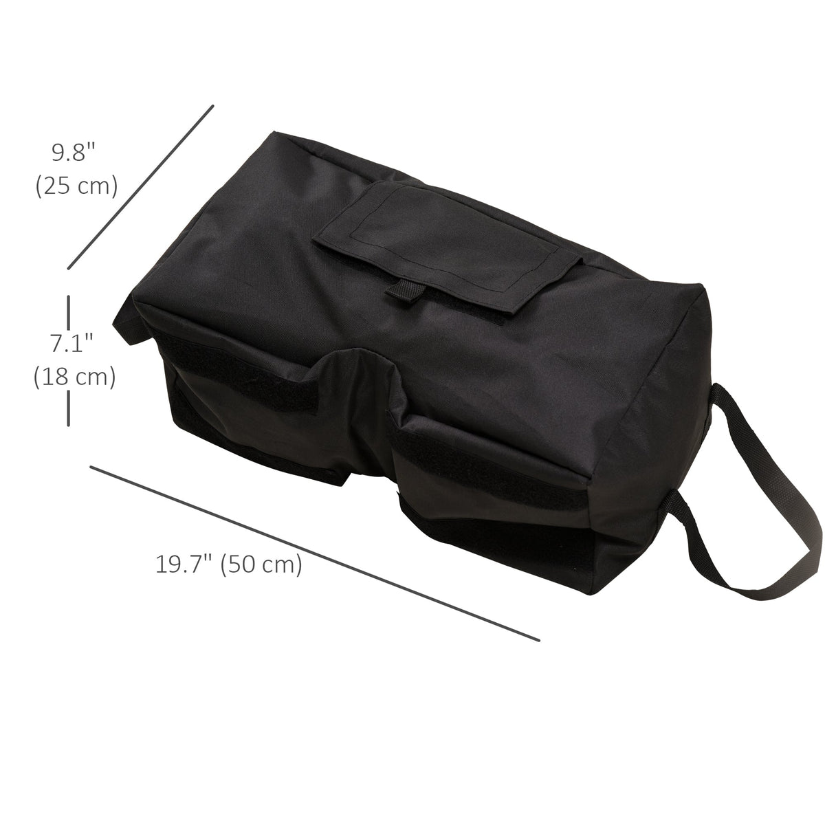 2pc Umbrella Base, Weight Bag, Garden Parasol Weight Base, Filled Sand Fits Most Umbrella w/ Scoop Up 55lbs, Black