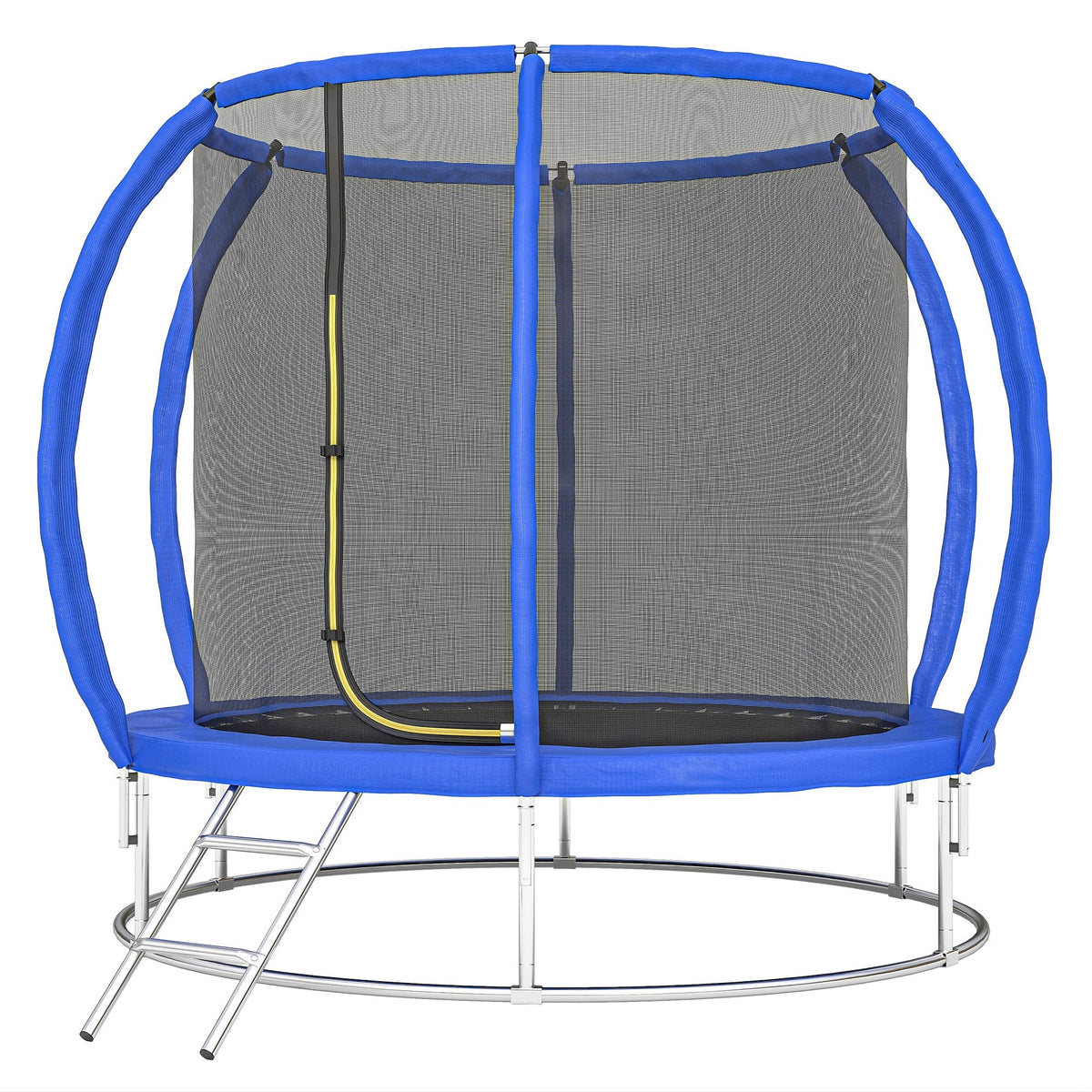 8ft Trampoline Outdoor, ASTM Certified, with Circular Base, Enclosure Net, Ladder and Curved Poles