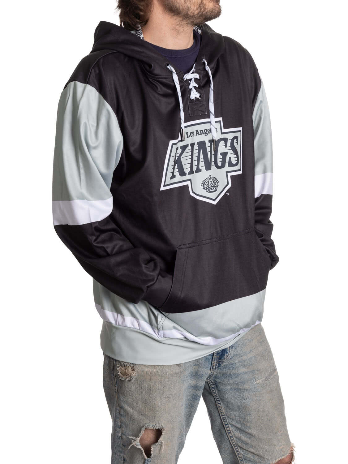 Los Angeles Kings Hockey Lace Hoodie