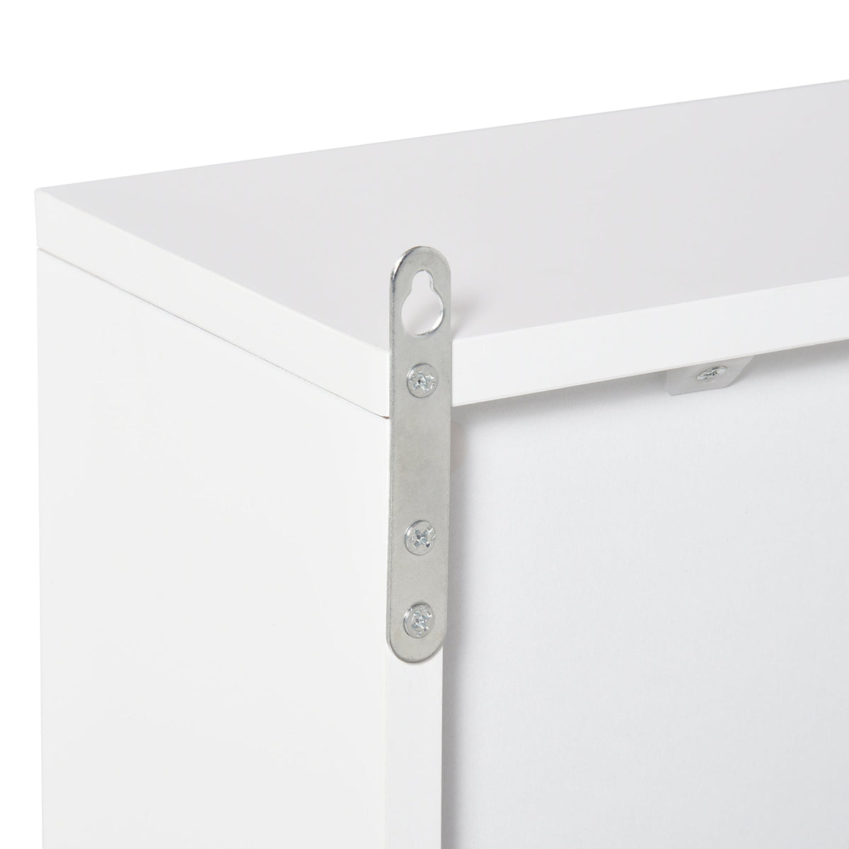 Wall Mounted Bathroom Medicine Cabinet Mirrored Cabinet with Hinged Door 2-Tier Storage Shelves White