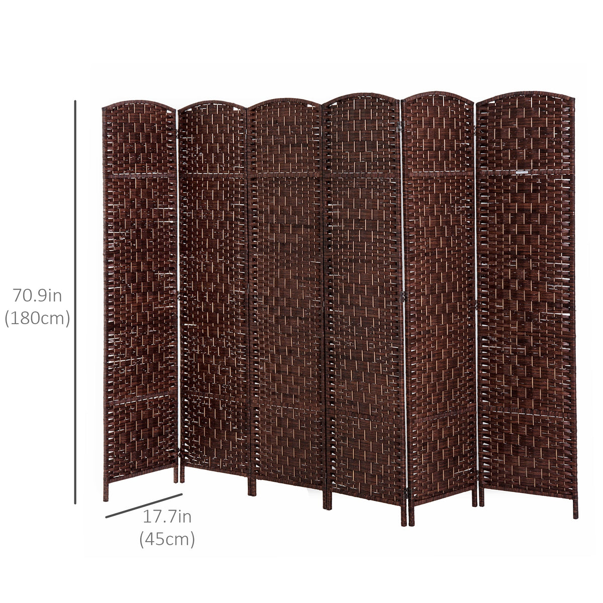 6ft Folding Room Divider, 3 Panel Wall Partition with Wooden Frame for Bedroom, Home Office, Natural