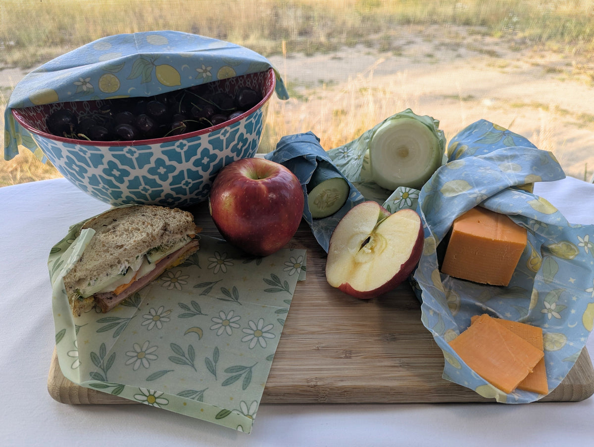 Thicker Reusable Beeswax Food Wraps - 3 Pack