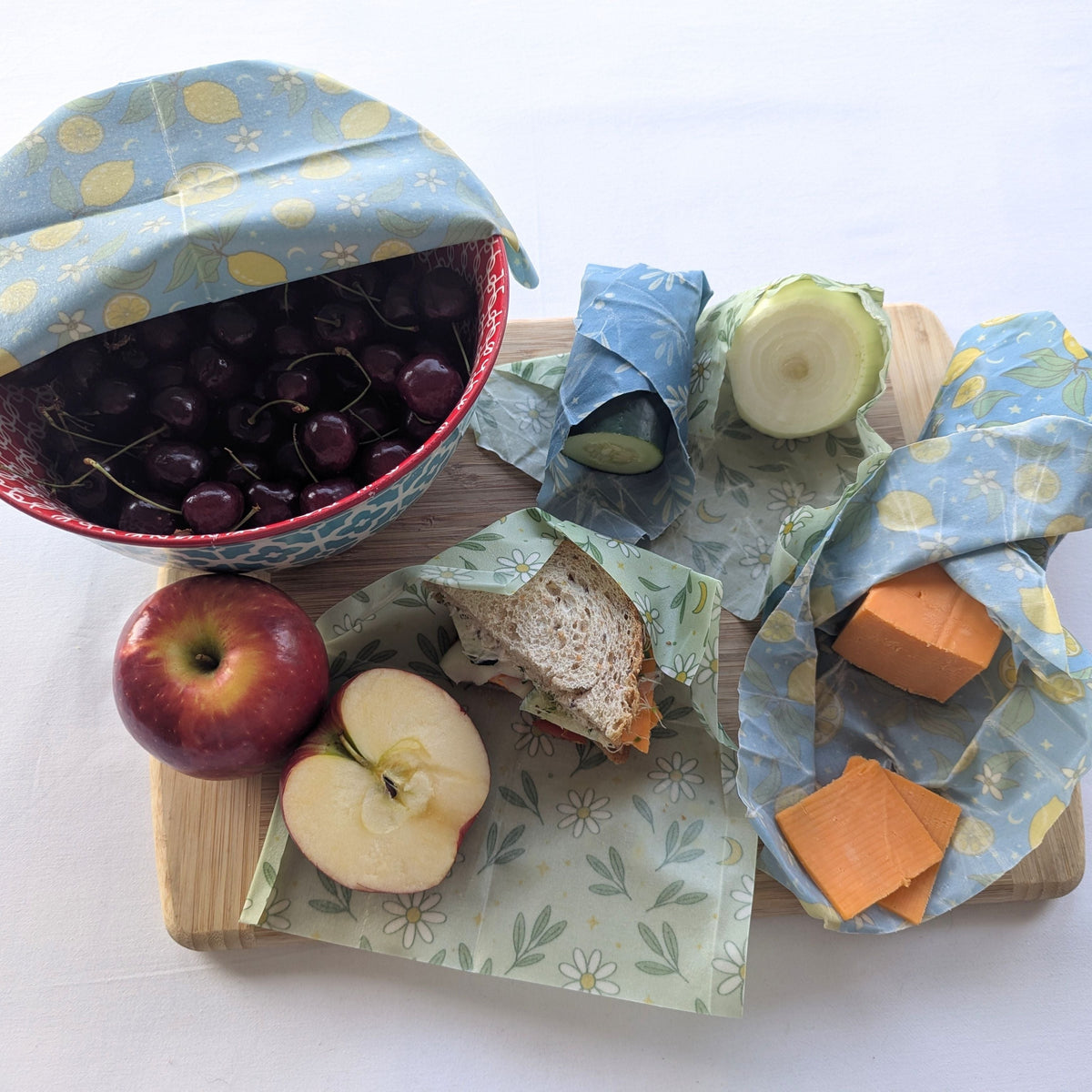Thicker Reusable Beeswax Food Wraps - 3 Pack