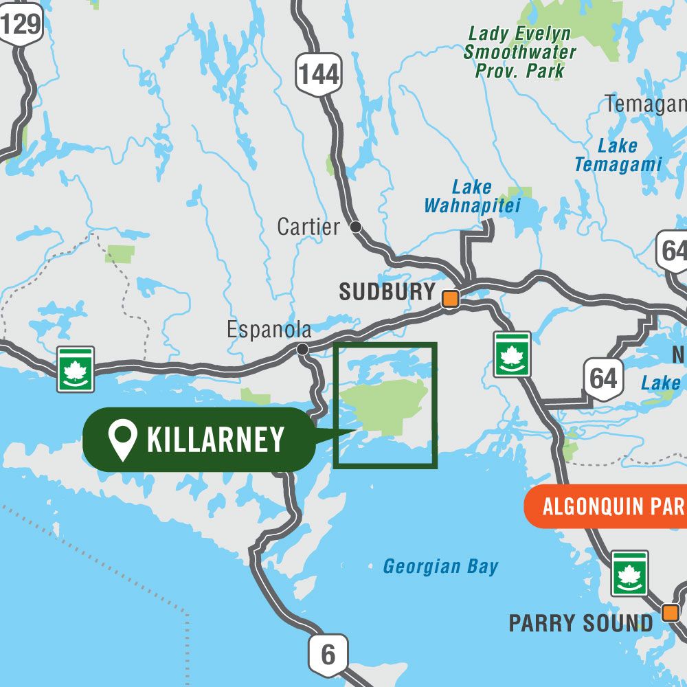 Backroad Mapbooks Killarney Tear-Resistant Topographic Map