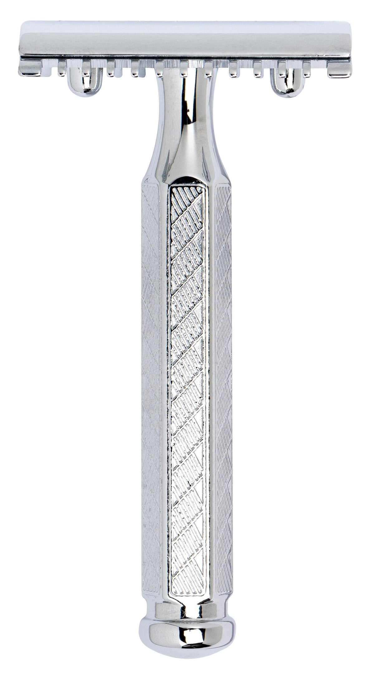 Merkur 41C 3-Piece DE Safety Razor, Open Comb, Classic 1906 Etched Handle, Chrome