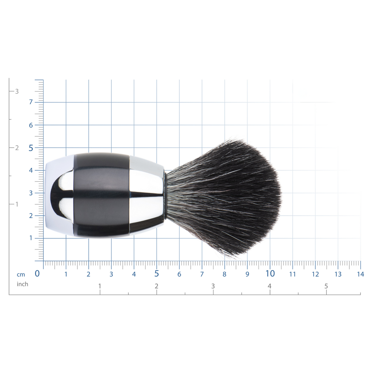 MERKUR Shaving Brush 1201 with Vegan Synthetic Hair in Bright Chrome