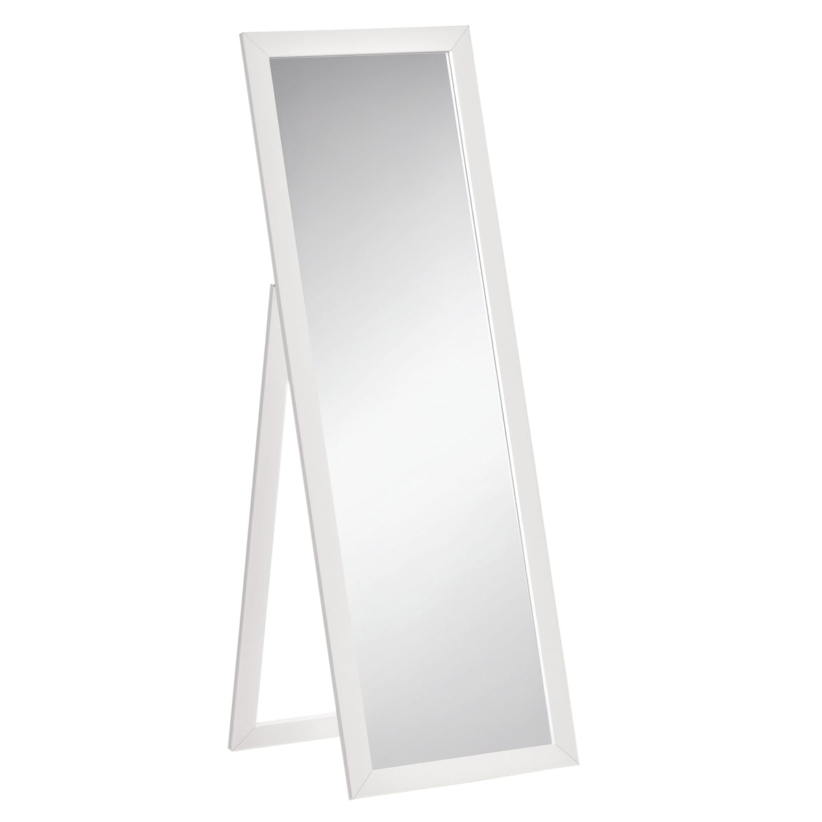 58" x 20" Full Length Mirror with Frame, Floor Standing Mirror, Rectangular Full Body Mirror for Bedroom, Living Room, Brown