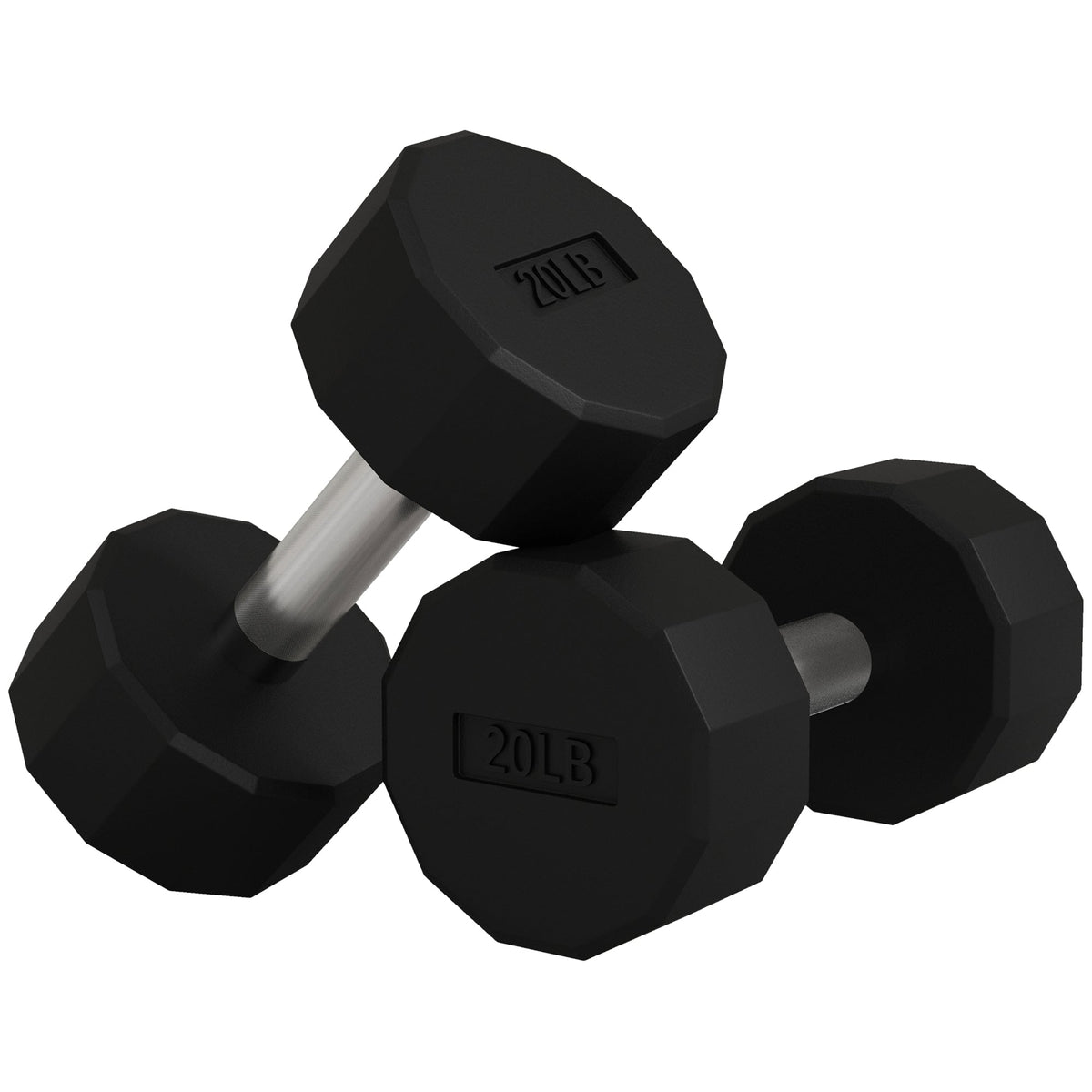 2 x 10lbs Dumbbells Set with Non-Slip Grip, Rubber Covered Weights for Men Women Home Gym Workout