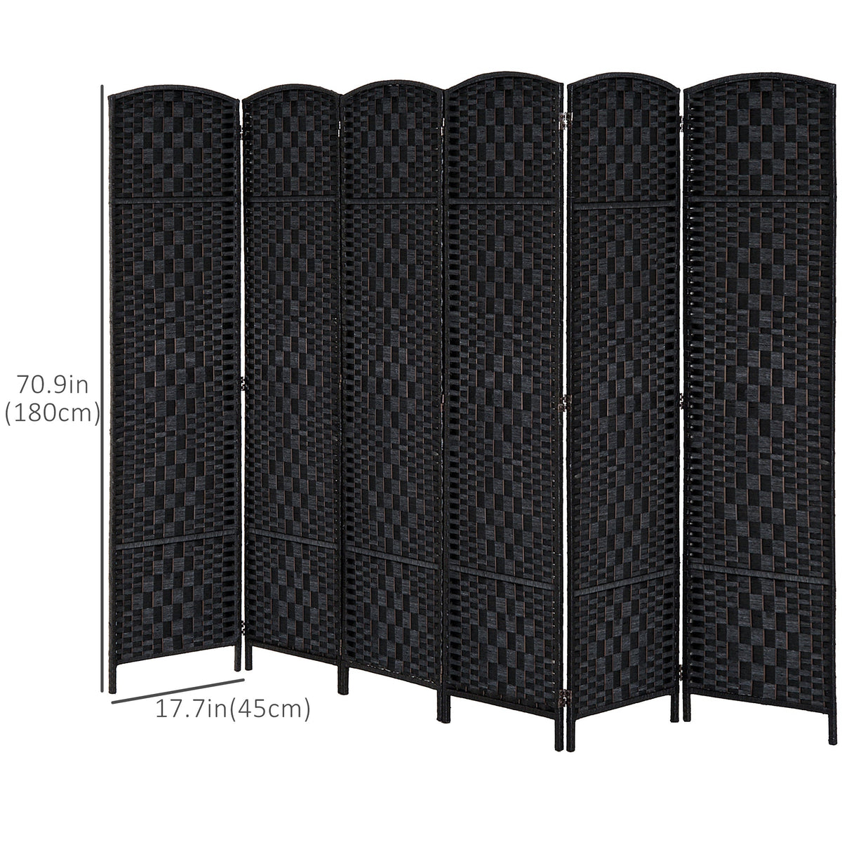 6ft Folding Room Divider, 3 Panel Wall Partition with Wooden Frame for Bedroom, Home Office, Natural