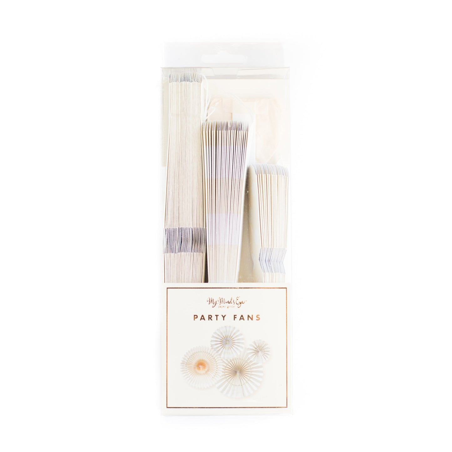 Cream Paper Fans (SET OF 4)
