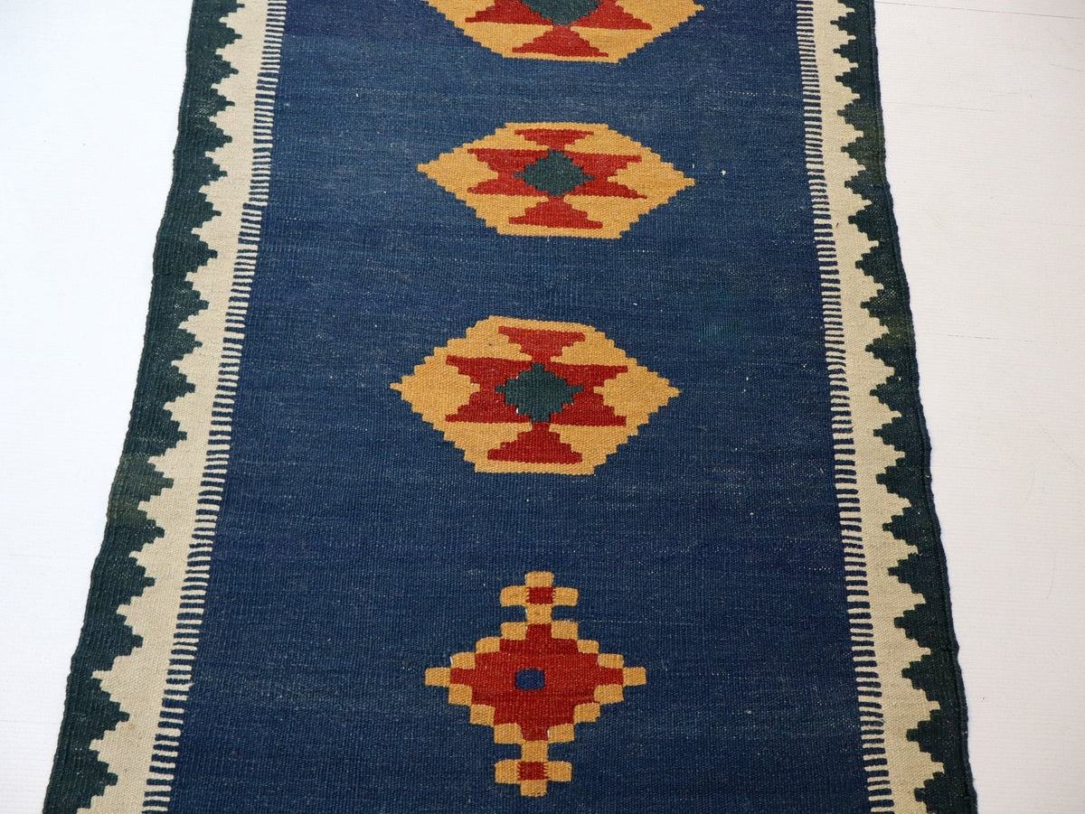 Persian Shiraz kilim Runner | 2' 8" x 9' 7"