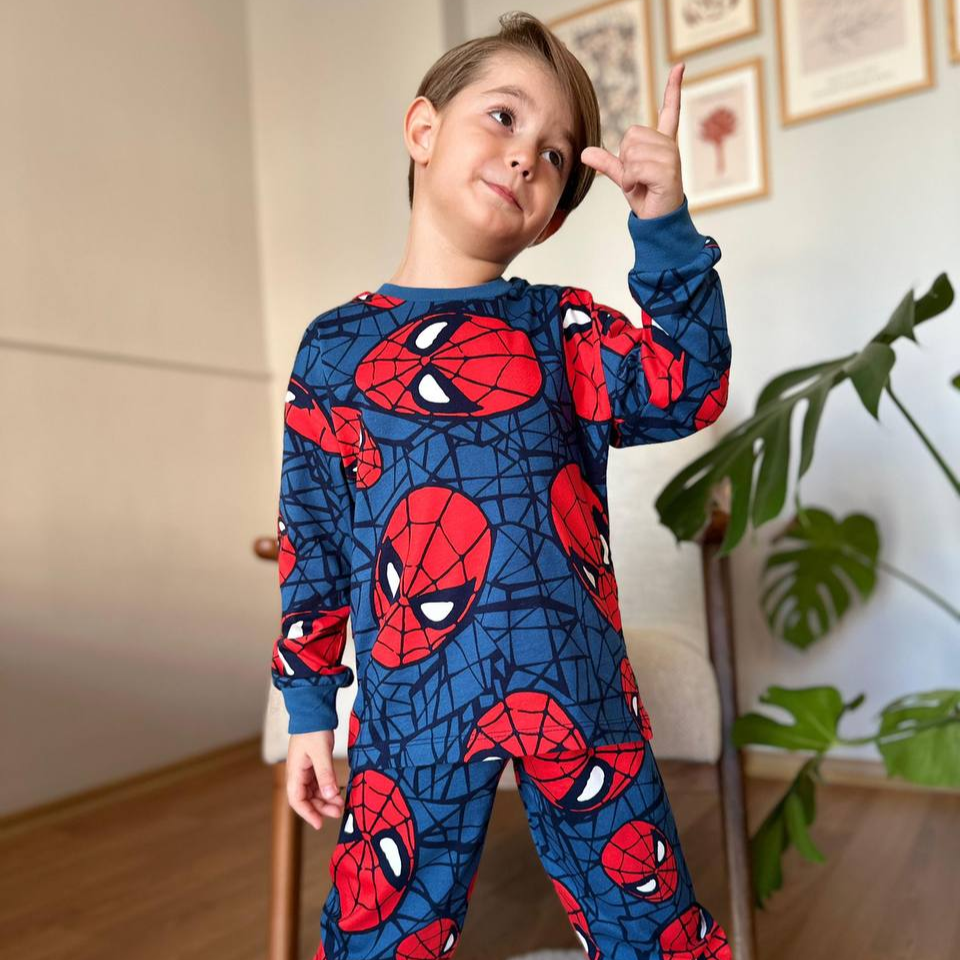 Spider Boys Cotton Pyjama Set